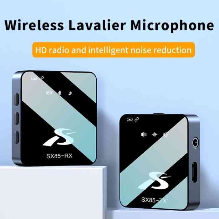 SX85 single Wireless Microphone for PC, DSLR Camera iPhone & Type-C Android
